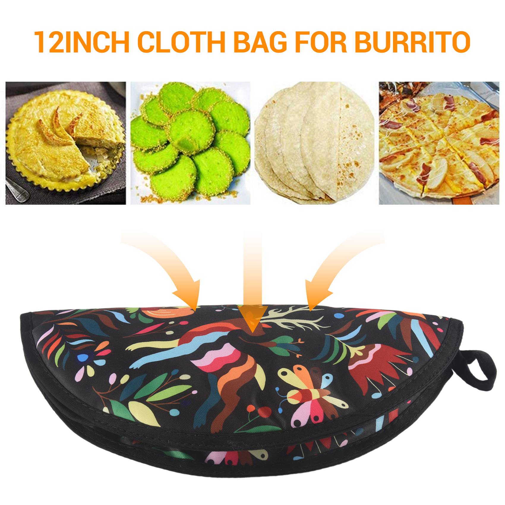 Tortilla Warmer Cloth - ABUL-12Inch Cloth Bag For Burrito,Portable Tortilla