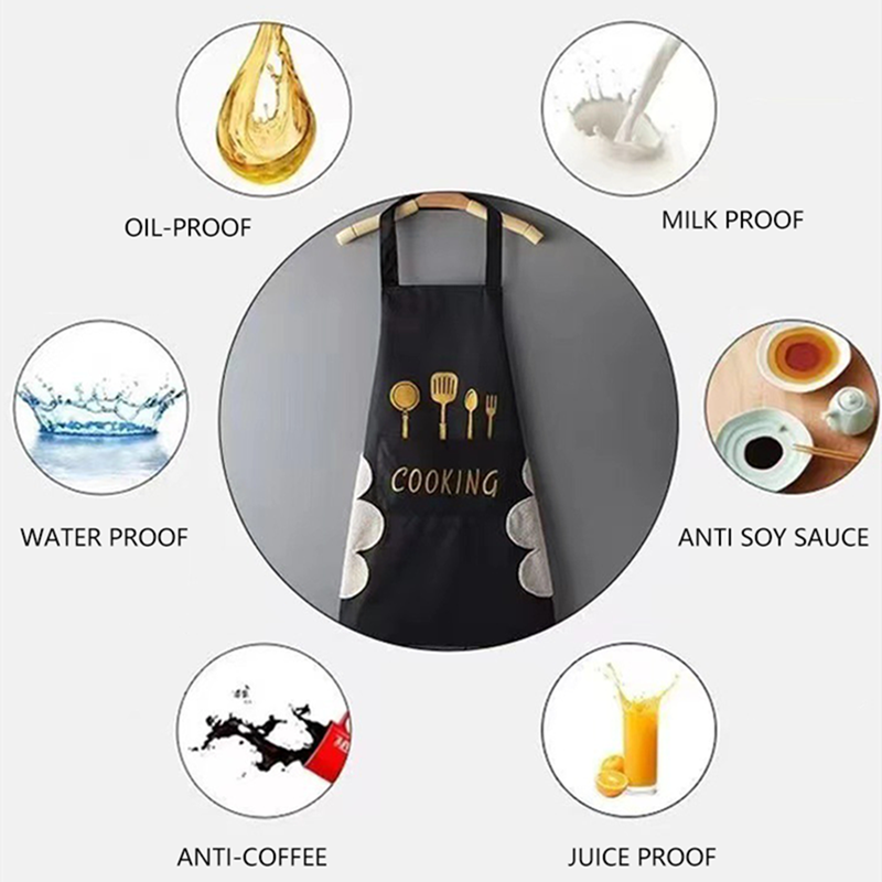Apron Waterproof Oilproof Can  - Home Cooking Work ulasan dan harga