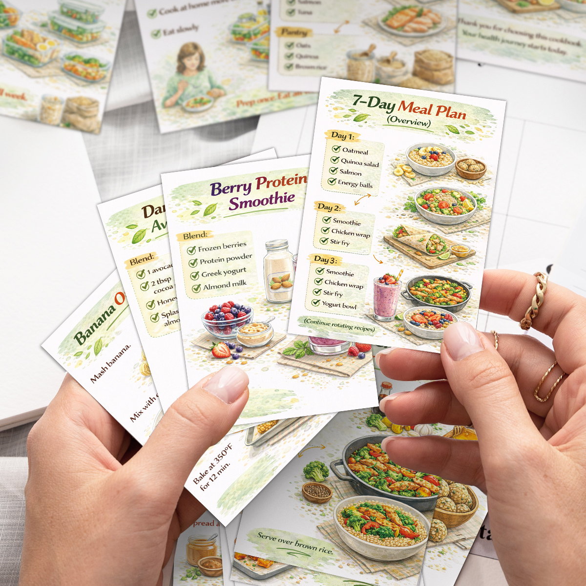 24pcs Cooking Recipe Cards Wit - Home Cooking Recipe ulasan dan harga
