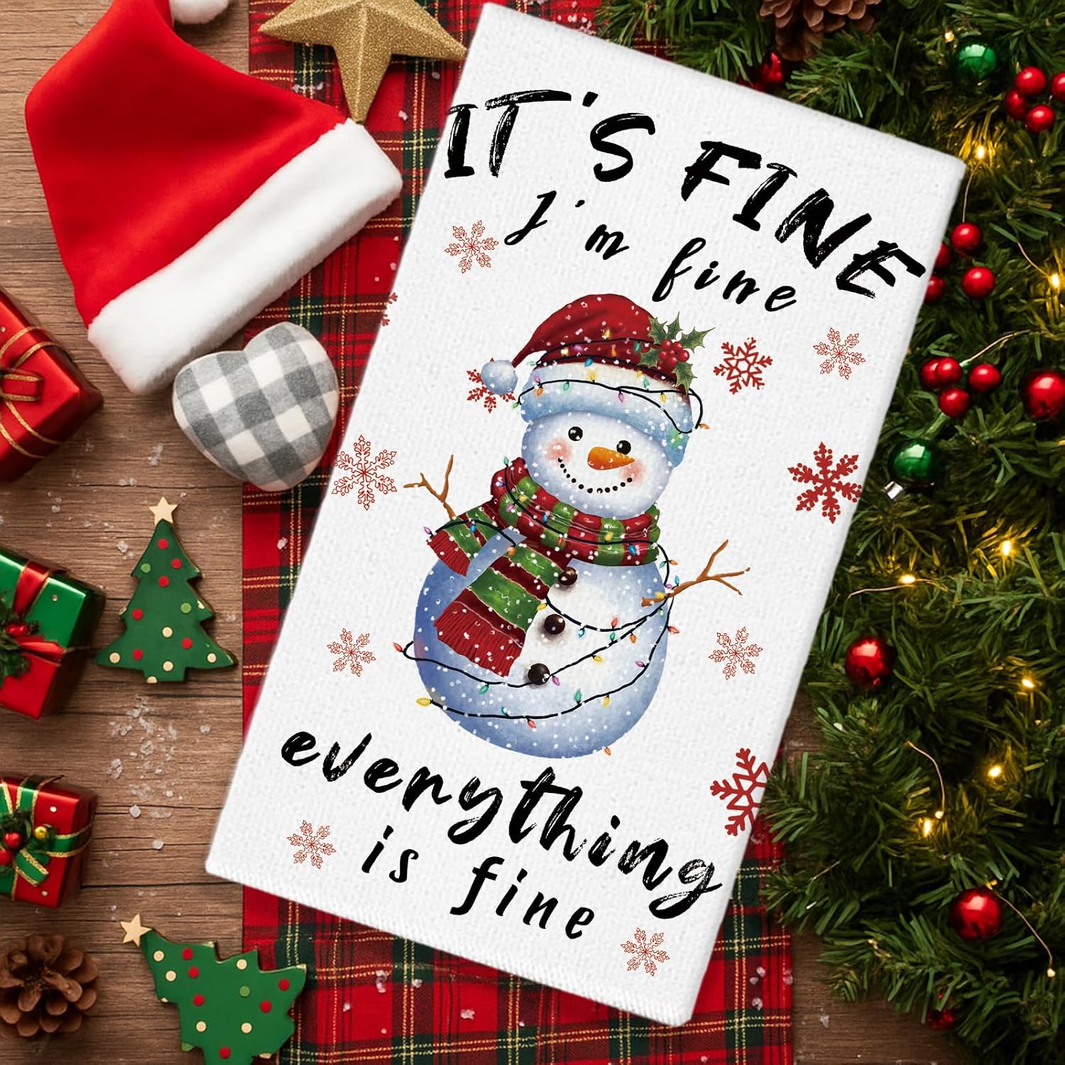 2Pcs, Christmas Snowman Funny  - Home Cooking Quotes ulasan dan harga