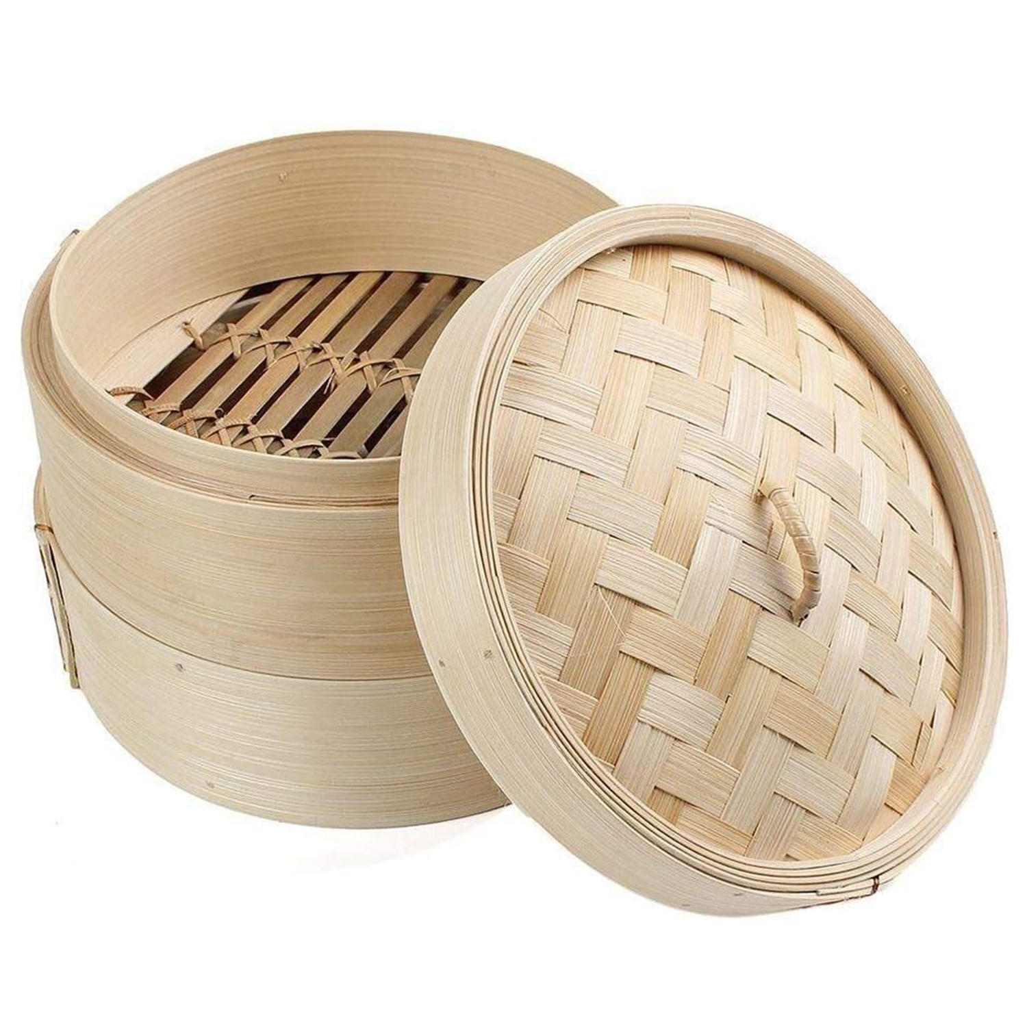 AEE4-Bamboo Steamer 2 Tier 8 I - Steamer Bamboo Set ulasan dan harga