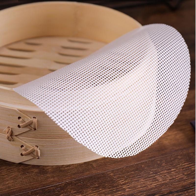 1pcs Reusable White Silicone N - Steamer Bamboo Set ulasan dan harga