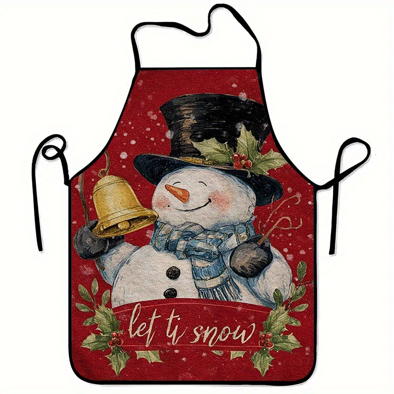 Christmas Snowman Print Apron, - Home Cooking Work ulasan dan harga