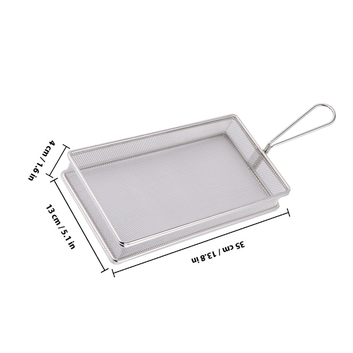 Mesh Frying Basket Stainless S - Home Cooking Oil Filter ulasan dan harga