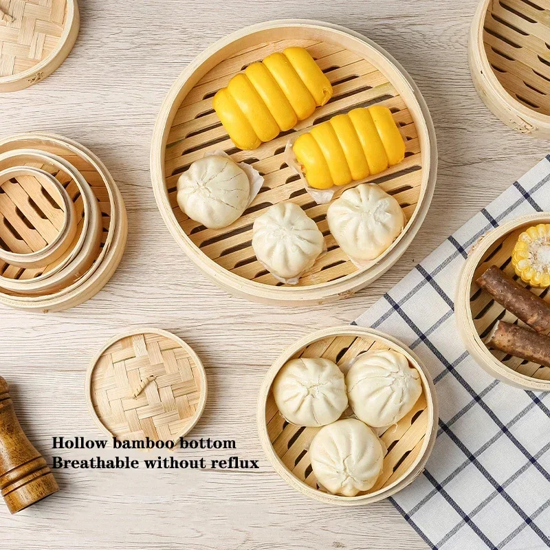 1/2/3 Layer Bamboo Steamer Wit - Steamer Bamboo Set ulasan dan harga