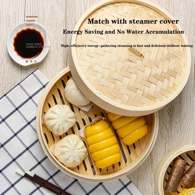 1/2/3 Layer Bamboo Steamer Wit - Steamer Bamboo Set ulasan dan harga