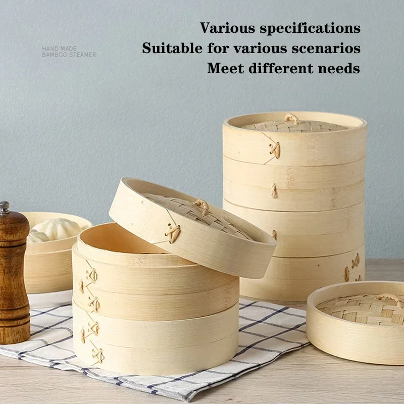 1/2/3 Layer Bamboo Steamer Wit - Steamer Bamboo Set ulasan dan harga