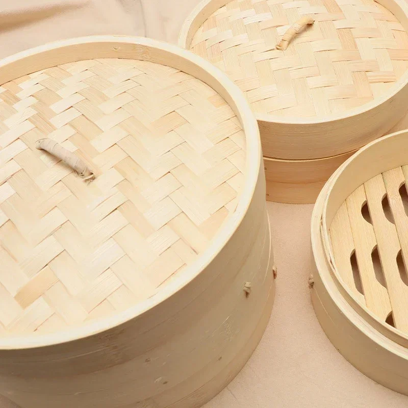 1/2/3 Layer Bamboo Steamer Wit - Steamer Bamboo Set ulasan dan harga