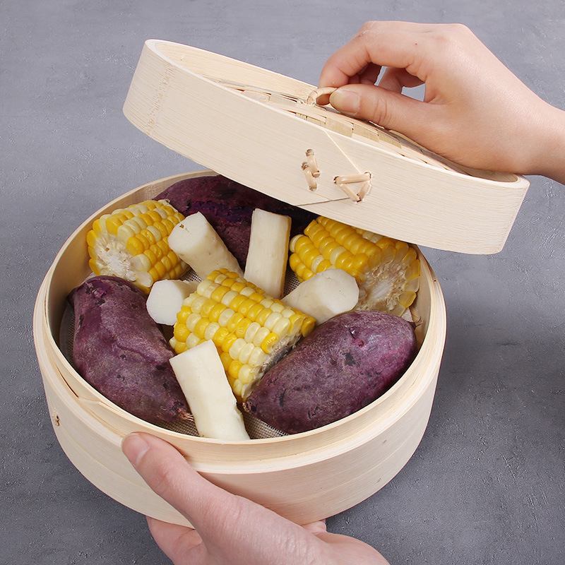 Bamboo Steamer Basket Set with - Steamer Bamboo Set ulasan dan harga