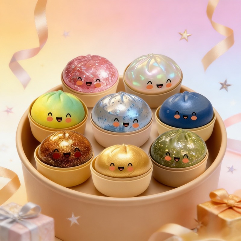 Giant Lifelike Dumpling Squeez - Steamer Bamboo Set ulasan dan harga