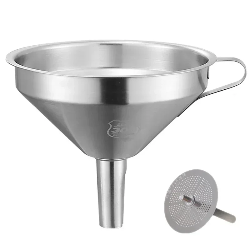 304 Stainless Steel Funnel Met - Home Cooking Oil Filter ulasan dan harga