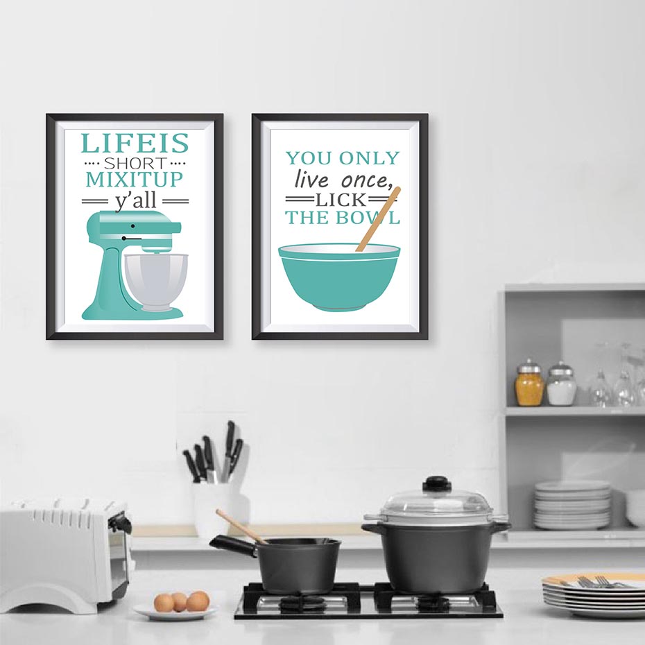 Nordic Style Poster Cooking In - Home Cooking Quotes ulasan dan harga