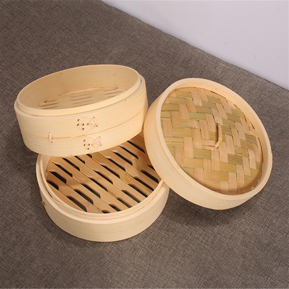 Bamboo Steamer Home Wooden Bam - Steamer Bamboo Set ulasan dan harga