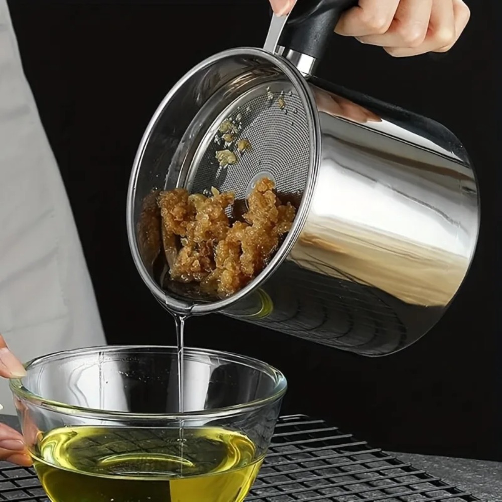 Oil Can with Filter Stainless  - Home Cooking Oil Filter ulasan dan harga